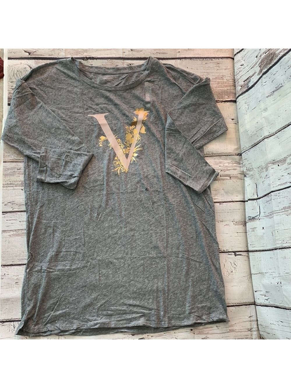 Victoria Secret Cotton Long Scoop-neck Light Weight Sleep-shirt - Picture 3 of 8